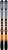 Gray and orange Rossignol skis with bindings, featuring a stylish gradient design and durable construction.